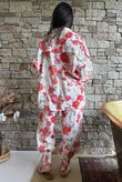 Daughter Of Ibiza Cabbage Rose Balloon Sleeve Shirt Scarlet 